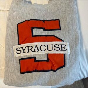 Gray Syracuse Sweatshirt with Orange Logo